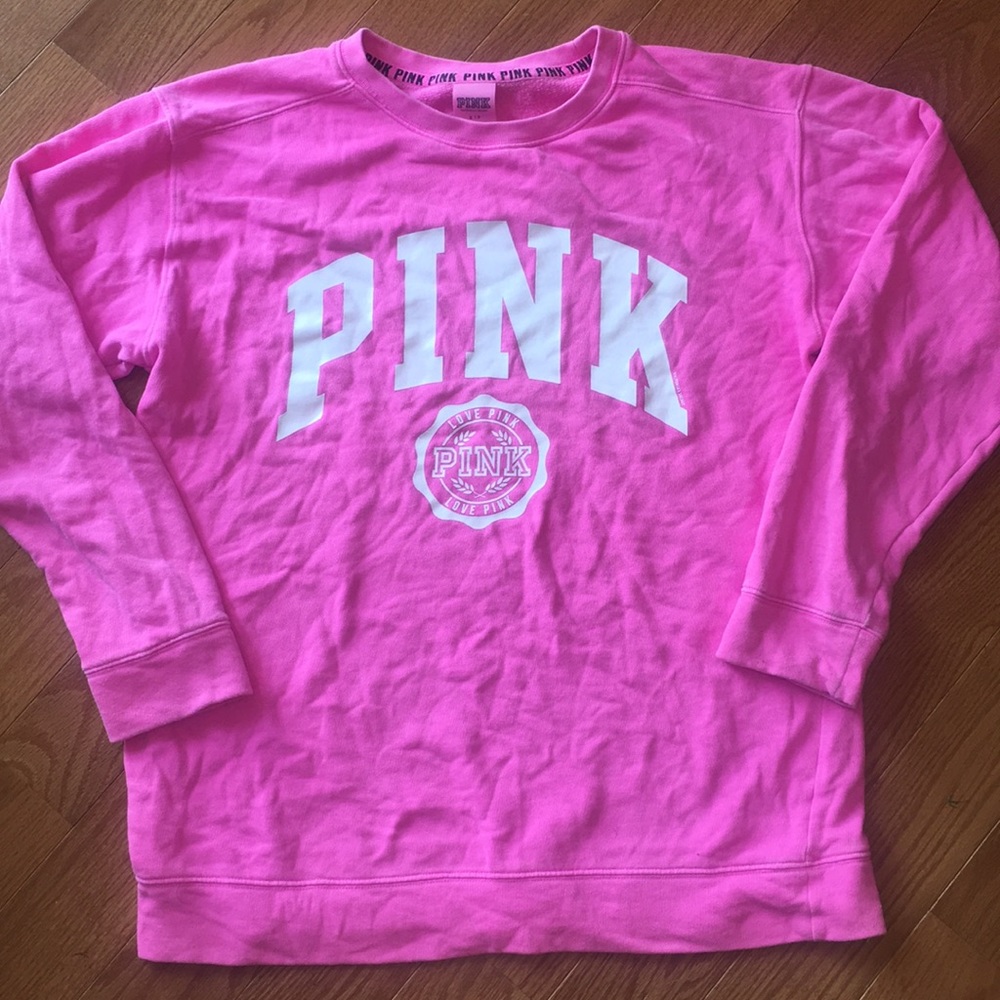 PINK OVERSIZED CREW NECK SWEATER💓
